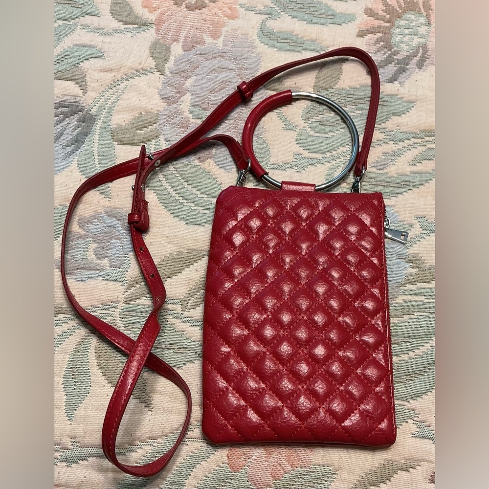 Elegant Red Quilted Women's Bag